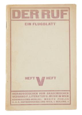 DER RUF - EIN FLUGBLATT. - Books and decorative graphics