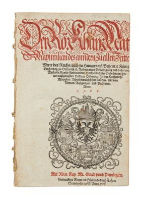 DIE POLIZEIORDNUNG MAXIMILIANS II. - Bücher und dekorative Graphik