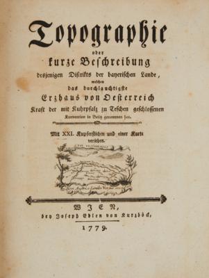 SCHRÖTTER: TOPOGRAPHIE DER BAYERISCHEN LANDE (INNVIERTEL). - Bücher und dekorative Graphik