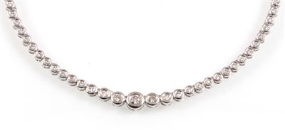 Brillantcollier zus. ca.2,60 ct - Schmuck Abendauktion