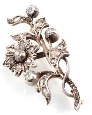 Diamantbrosche zus. ca. 0,60 ct - Jewellery