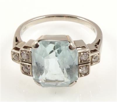 Aquamarinring ca. 6 ct - Schmuck Abendauktion