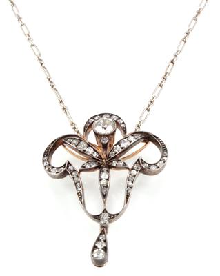 Altschliffdiamantcollier zus. ca. 1 ct - Gioielli