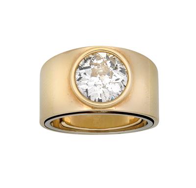 Altschliffdiamantsolitärring ca. 4,00 ct - Schmuck - Perlen und Korallen