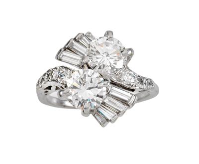 Diamantdamenring zus. ca. 3,80 ct - Gioielli