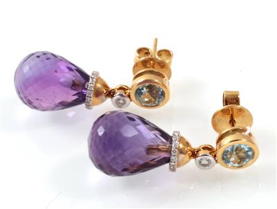 Amethystohrgehänge - Schmuck Abendauktion