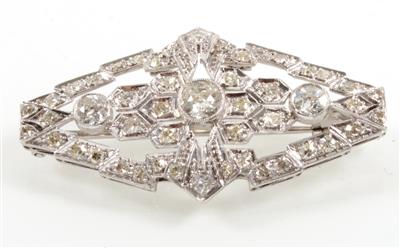 Art Deco Diamantbrosche zus. ca. 1,5 ct - Gioielli