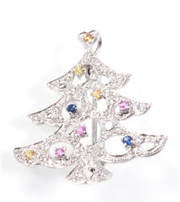 Brillantbrosche Christbaum - Weihnachtsauktion Juwelen