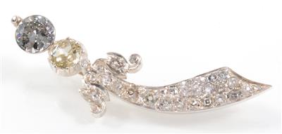 Diamantbrosche zus. ca.4,90 ct - Jewellery