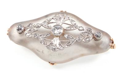 Bergkristall Diamantbrosche - Jewellery