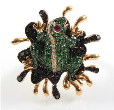 Granatring Frosch - Jewellery