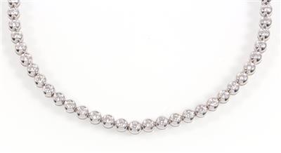 Brillantcollier zus. ca. 6,50 ct - Klenoty