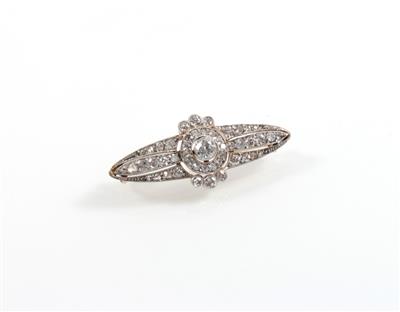 Altschliffdiamantbrosche zus. ca. 1,1 ct - Summer Sale