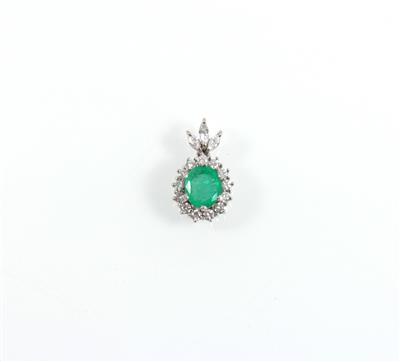 Diamant Smaragdanhänger - Jewellery