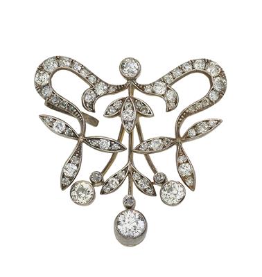 Diamantbrosche zus. ca. 3,30 ct - Jewellery