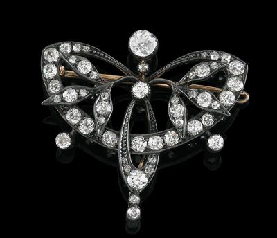 Jugendstil Diamantbrosche zus. ca. 2,5 ct - Gioielli