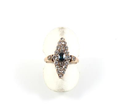 Saphir Diamantring - Klenoty