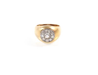 Altschliffdiamantring zus. ca.0,95 ct - Schmuck