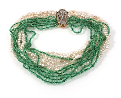 Smaragd Kulturperlencollier - Jewellery