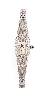 Altschliffdiamant Damenarmbanduhr zus. ca. 1,35 ct - Klenoty