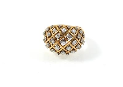 Altschliffdiamantring zus. ca. 1,10 ct - Gioielli