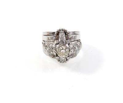 Altschliffdiamant Ring zus. ca. 1,70 ct - Gioielli