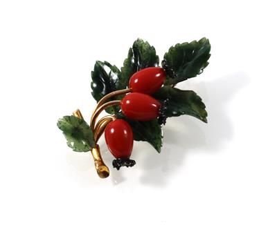 Brosche Hagebutte - Christmas auction - Jewellery