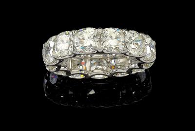 Diamantmemoryring zus. ca. 10,90 ct - Schmuck-Weihnachtsauktion