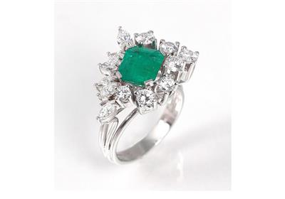 Diamant Smaragdring - Exquisite jewellery