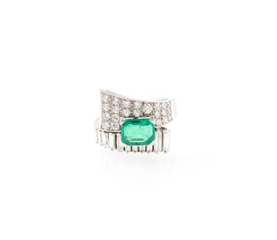 Diamant Smaragdring - Erlesener Schmuck