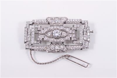 Art Deco Diamantbrosche zus. ca. 5,50 ct - Exkluzivní šperky