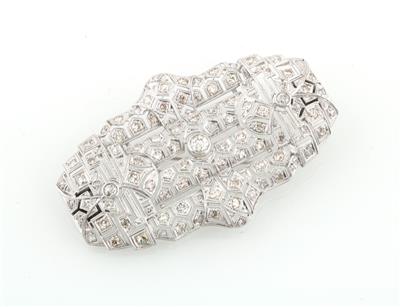 Art Deco Diamantbrosche zus. ca. 5,80 ct - Exkluzivní šperky