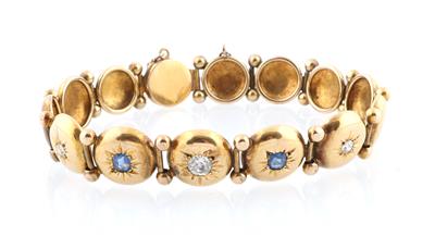 Altschliff Brillant Saphir Armband - Exkluzivní šperky