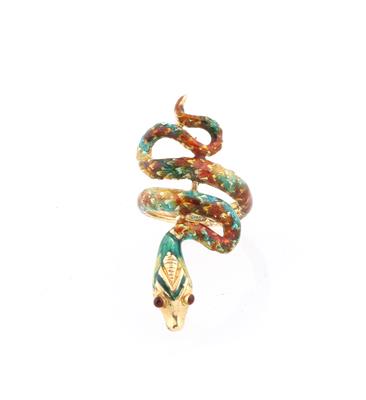 Emailring Schlange - Exquisite jewellery