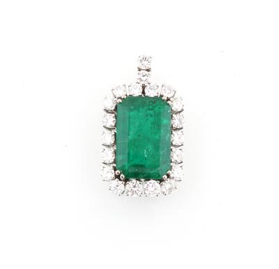 Brillant Smaragd Anhänger - Exkluzivní šperky