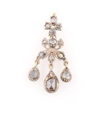 Diamantrauten Anhänger zus. ca. 0,90 ct - Exquisite jewellery