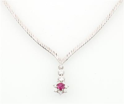 Collier mit unbehandeltem Rubin ca. 0,60 ct - Erlesener Schmuck