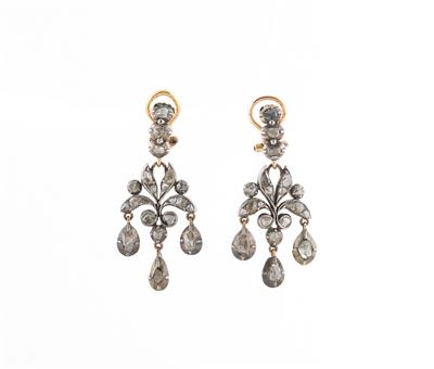 Diamantrauten Ohrclipgehänge - Exquisite jewellery