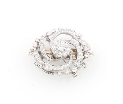 Brillantbrosche zus. ca. 3,28 ct - Exquisite jewellery