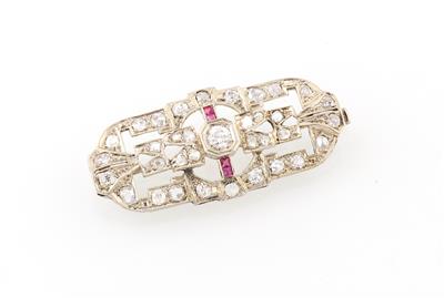 Diamantbrosche zus. ca.0,50 ct - Exquisite jewellery
