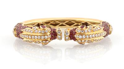 Brillant Rubin Armspange - Exquisite jewellery