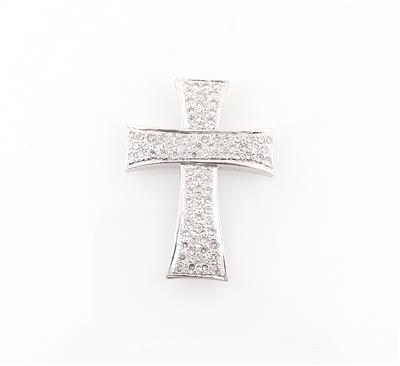 Brillantkreuz zus. ca. 1,09 ct - Erlesener Schmuck