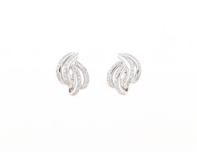 Brillantohrclips zus. ca. 0,60 ct - Exquisite jewellery