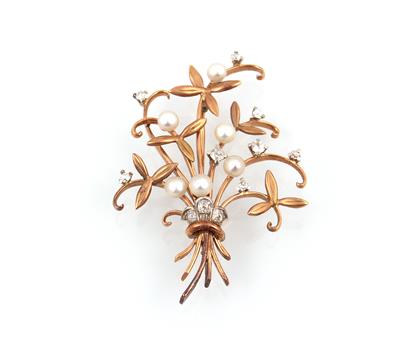 Diamant Brosche "Blumenstrauß" - Exquisite jewellery