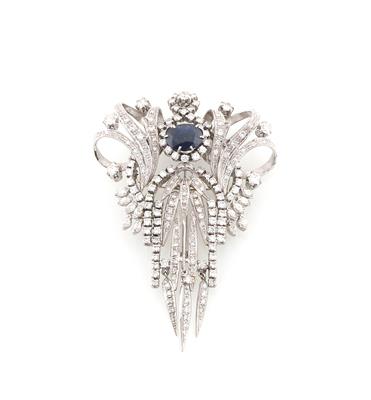 Diamant Saphir Anhänger - Exquisite jewellery