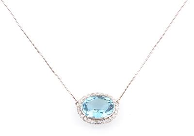 Aquamarincollier ca. 15 ct - Erlesener Schmuck