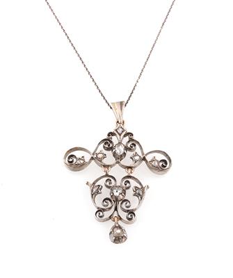 Diamantanhänger zus. ca. 0,80 ct - Exquisite jewellery