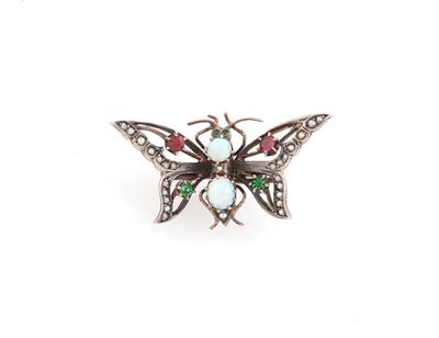 Halbperlen Opalbrosche Schmetterling - Exkluzivní šperky