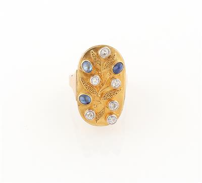 Elisabeth Treskow Altschliffbrillant Saphir Ring - Erlesener Schmuck