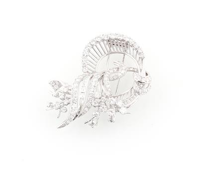 Diamantbrosche zus. ca. 4,05 ct - Exquisite jewellery